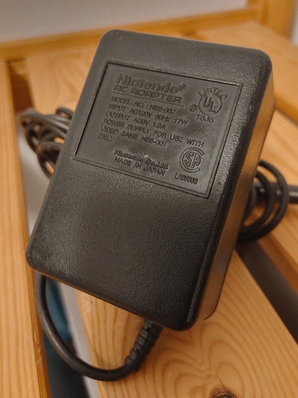 Official original Nintendo NES power supply cable adaptor